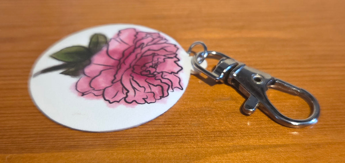 Large Rose Keychain