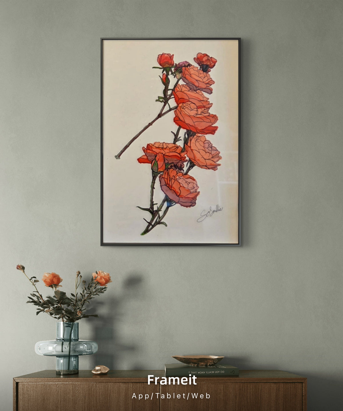 Orange Rose Tower A5 Print on Photo Paper