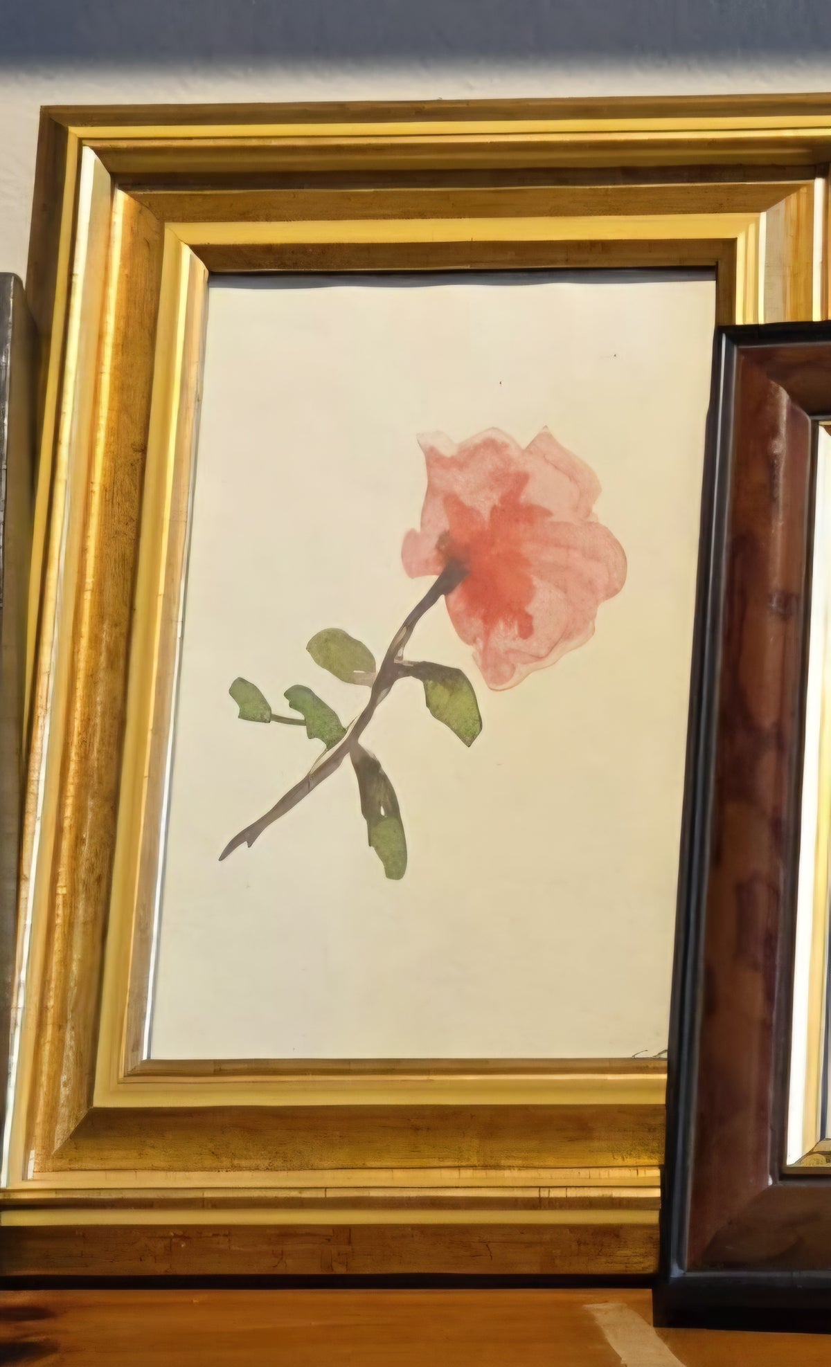 Framed Single Rose Gold
