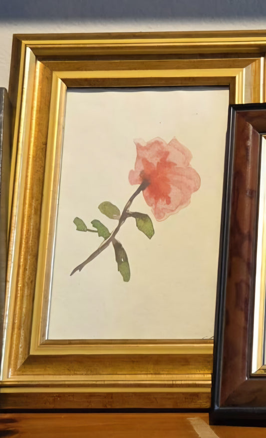 Framed Single Rose Gold