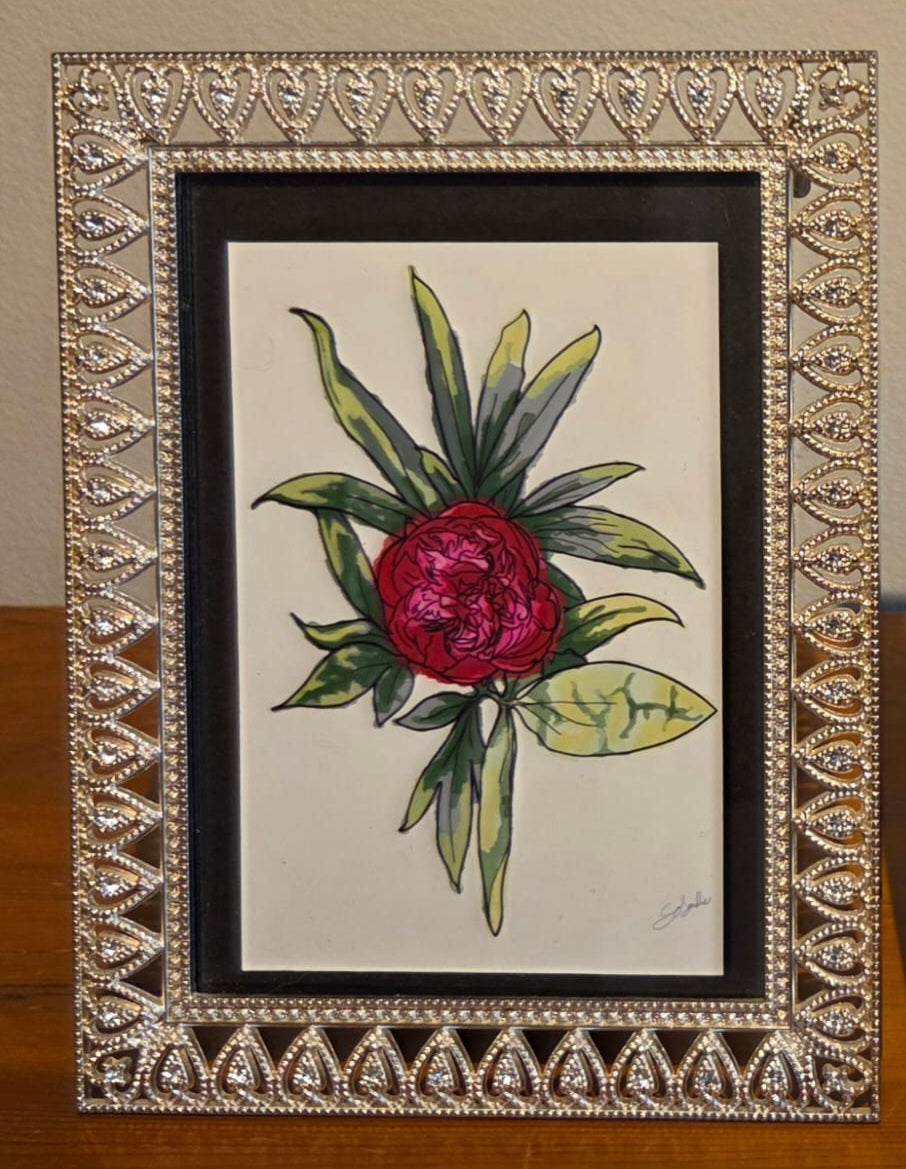 Framed Peony
