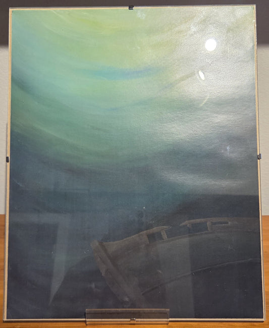 Deep In The Ocaen Glass Framed Print