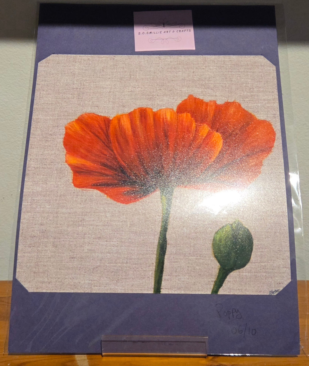 'Poppy' 8X8 Print on Photo Paper