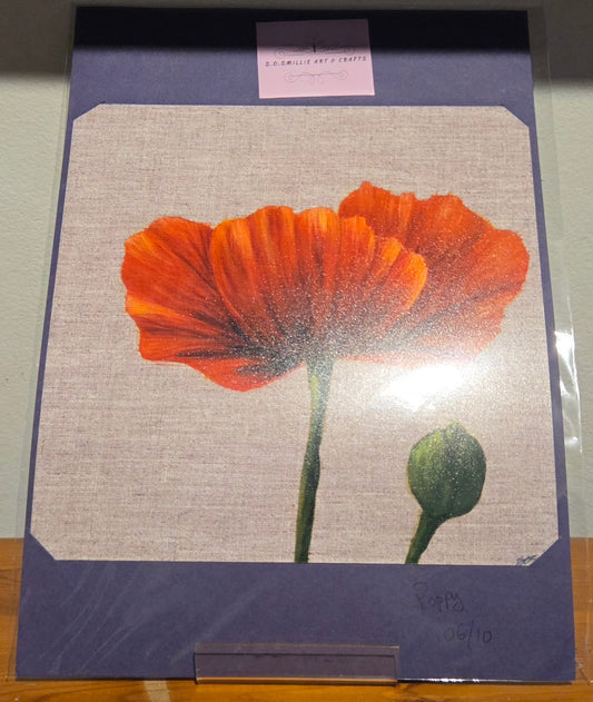 'Poppy' 8X8 Print on Photo Paper