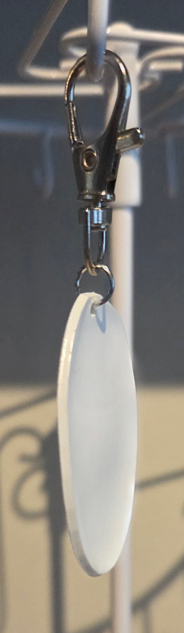 Single Peony with Leaves Keychain