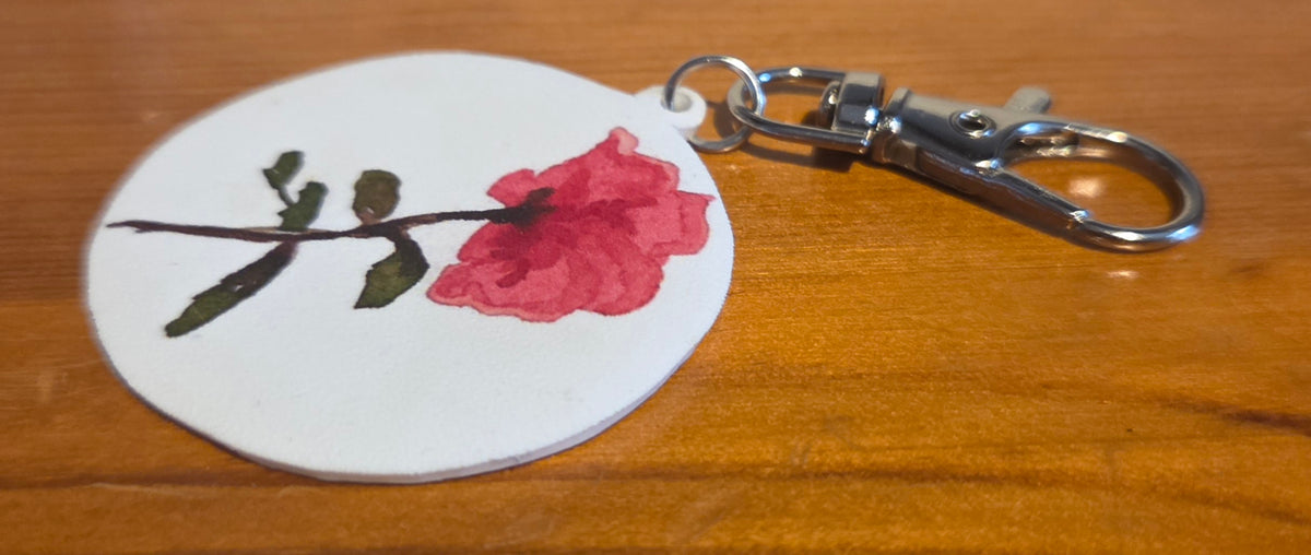 Single Rose Keychain