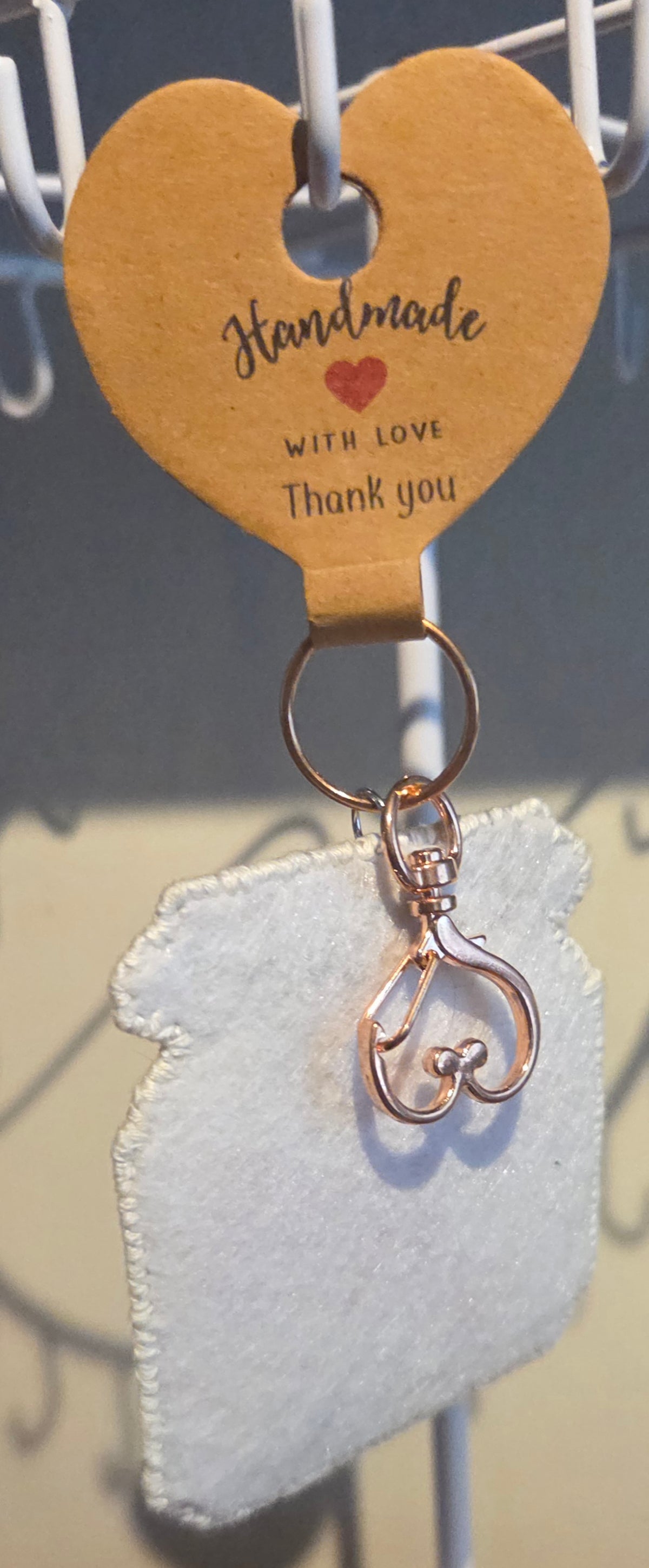 Pink Dragon Jar Cross-stitch Keychain