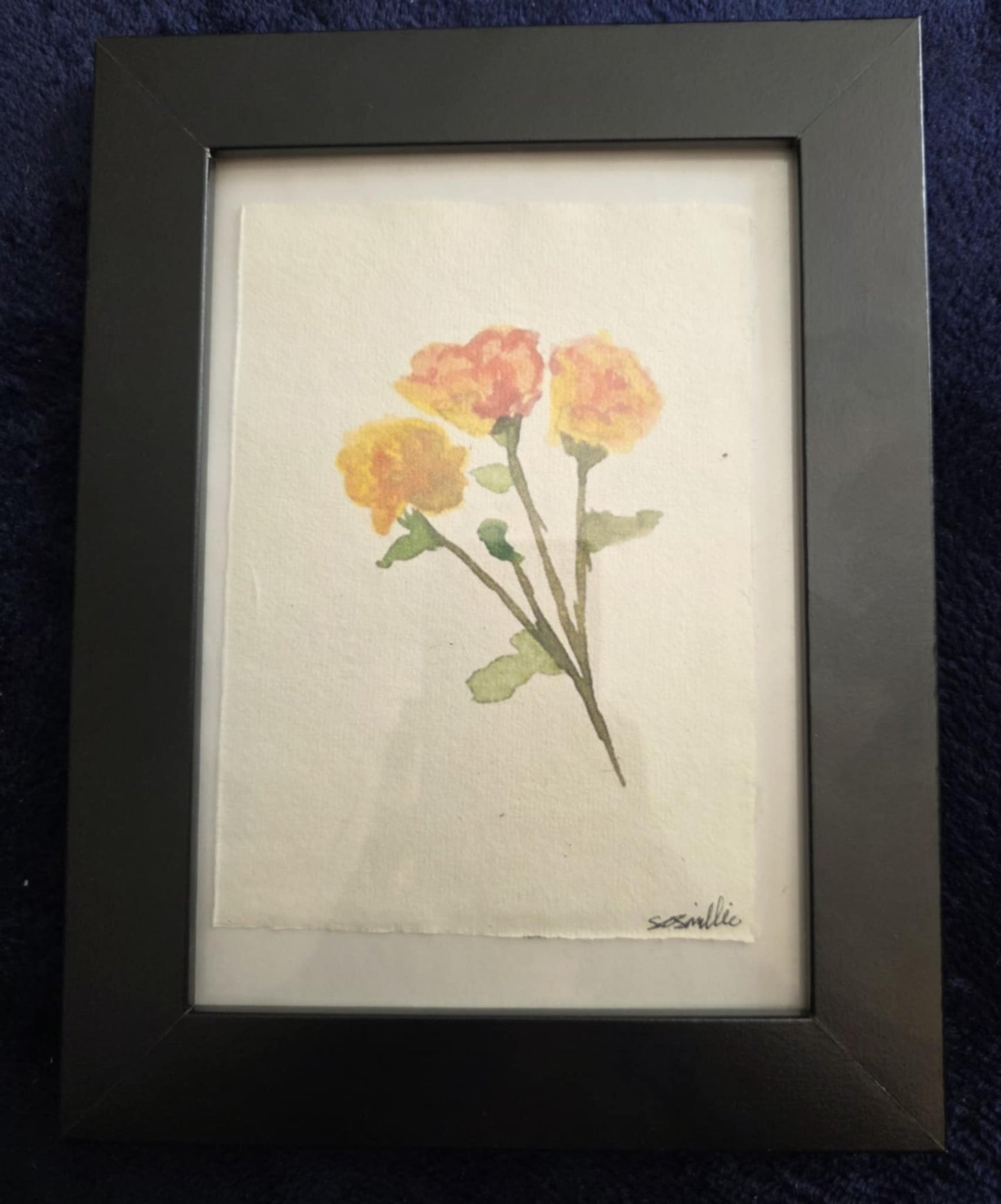 'Yellow-Orange-Roses' Khadi paper.