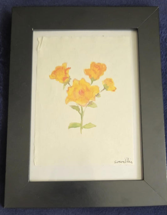 'Yellow-Rose' Khadi Paper.