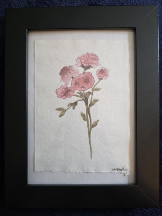 'Pink-Roses' Khadi paper