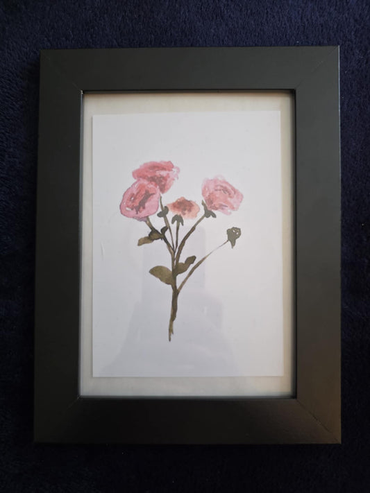 'Four-Pink-Roses- Photo paper