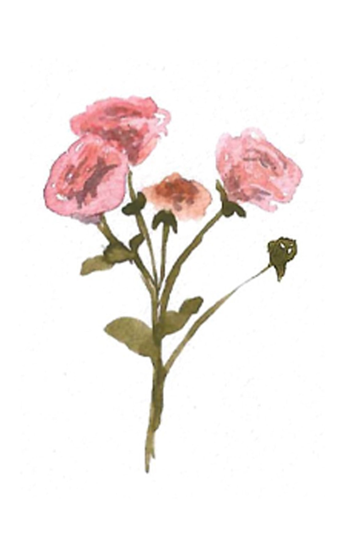 'Four-Pink-Roses- Photo paper