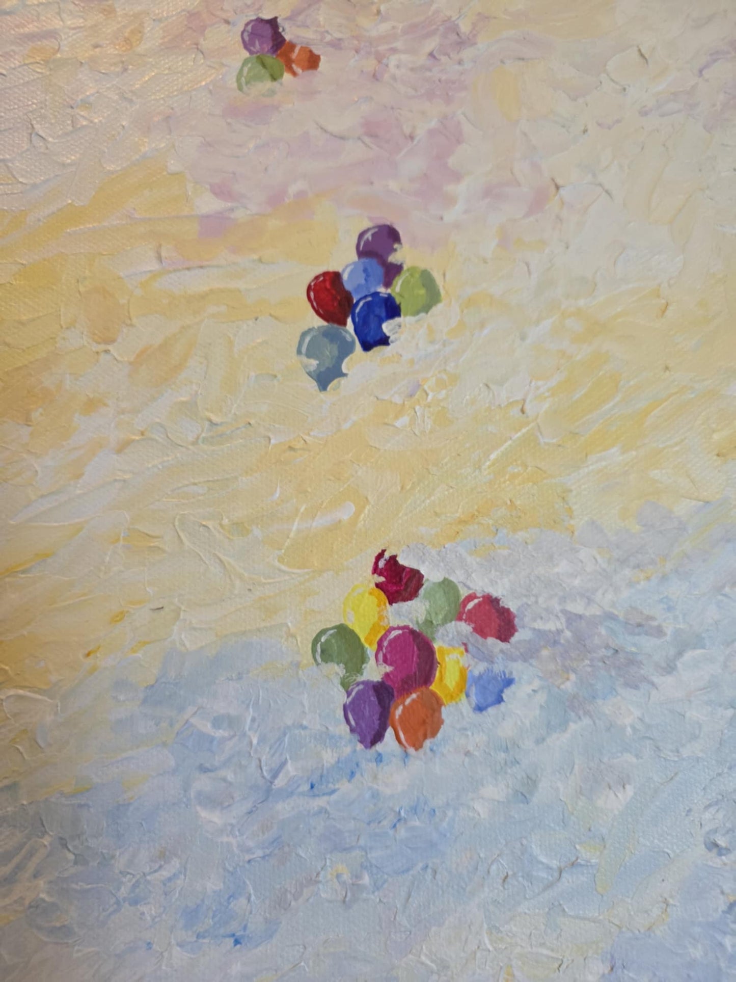 Ballons-in-Clowds Original Acrylic  18"x14"