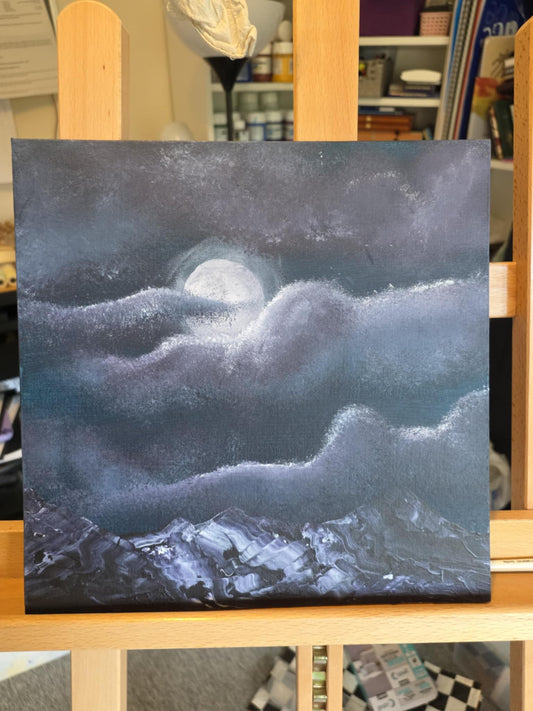 Moonlight-Mountain Original Acrylic