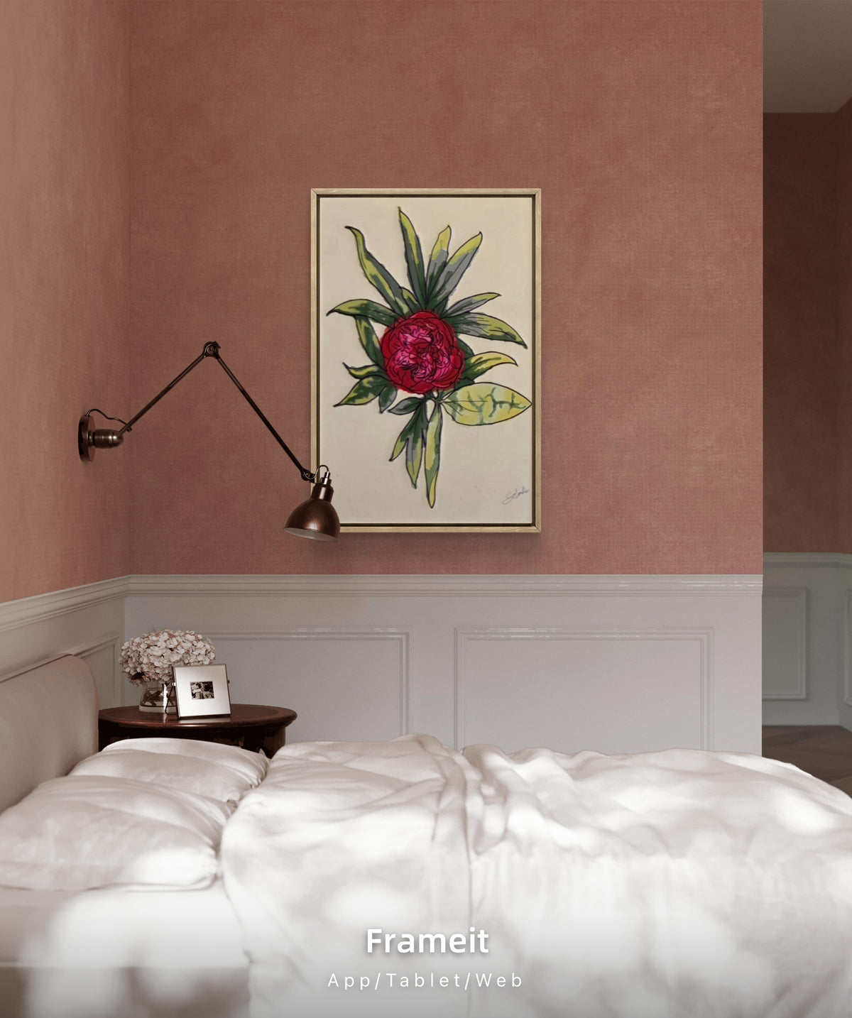 Framed Peony