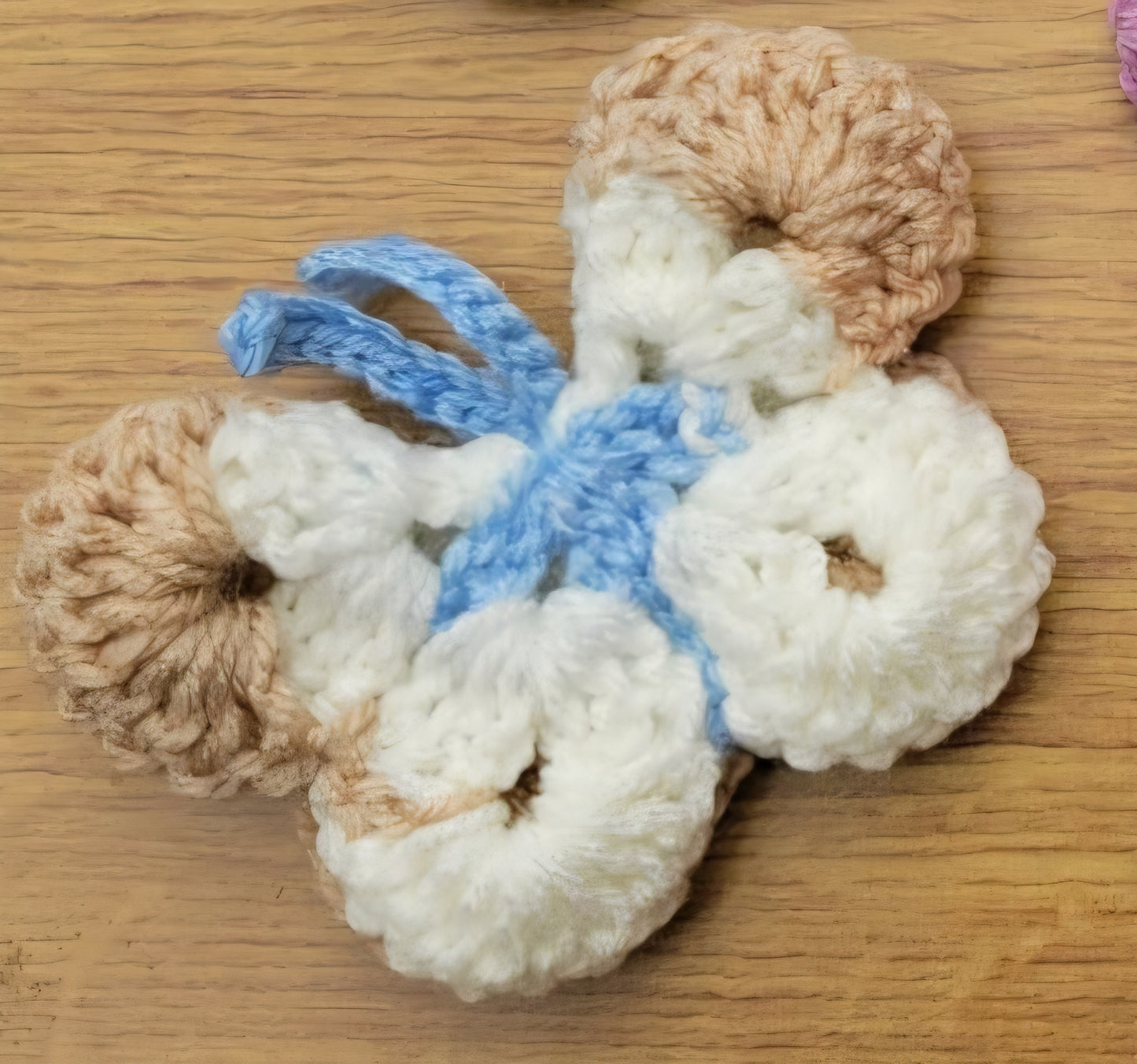 Crochet butterfly key chain