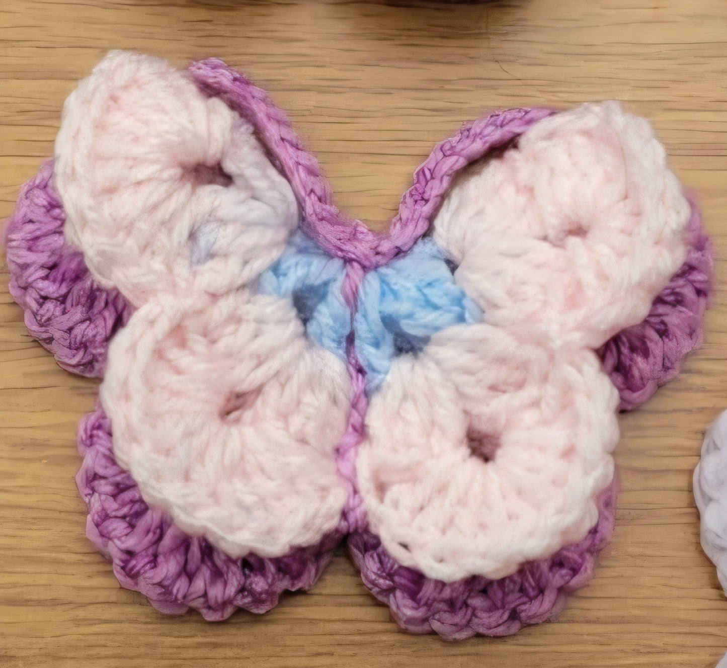 Crochet butterfly key chain