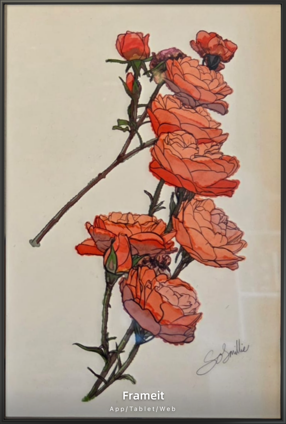 Orange Rose Tower A5 Print on Photo Paper