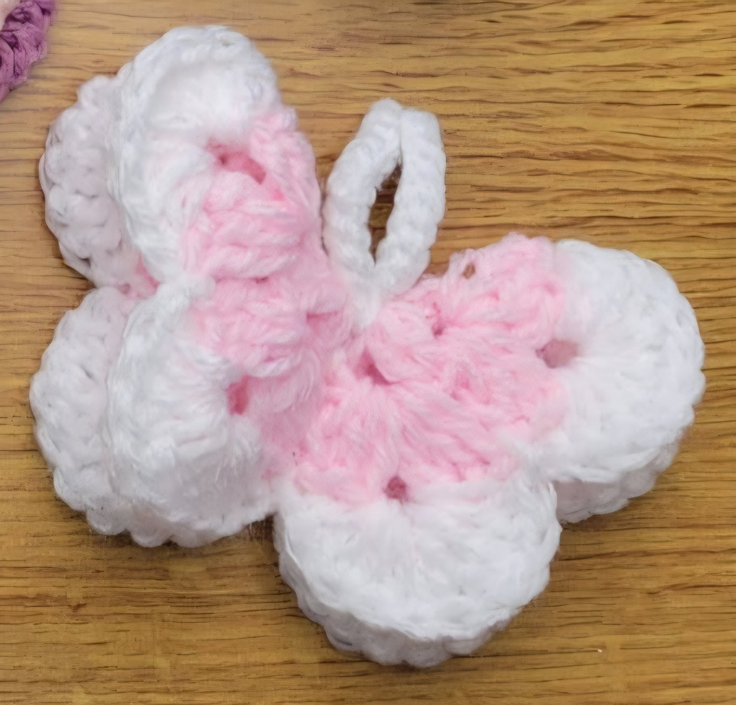 Crochet butterfly key chain