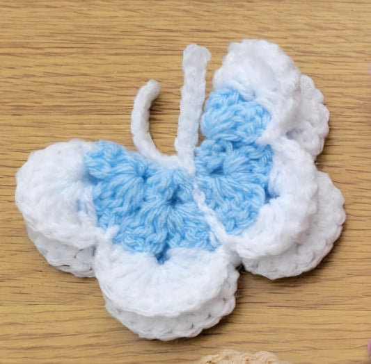 Crochet butterfly key chain
