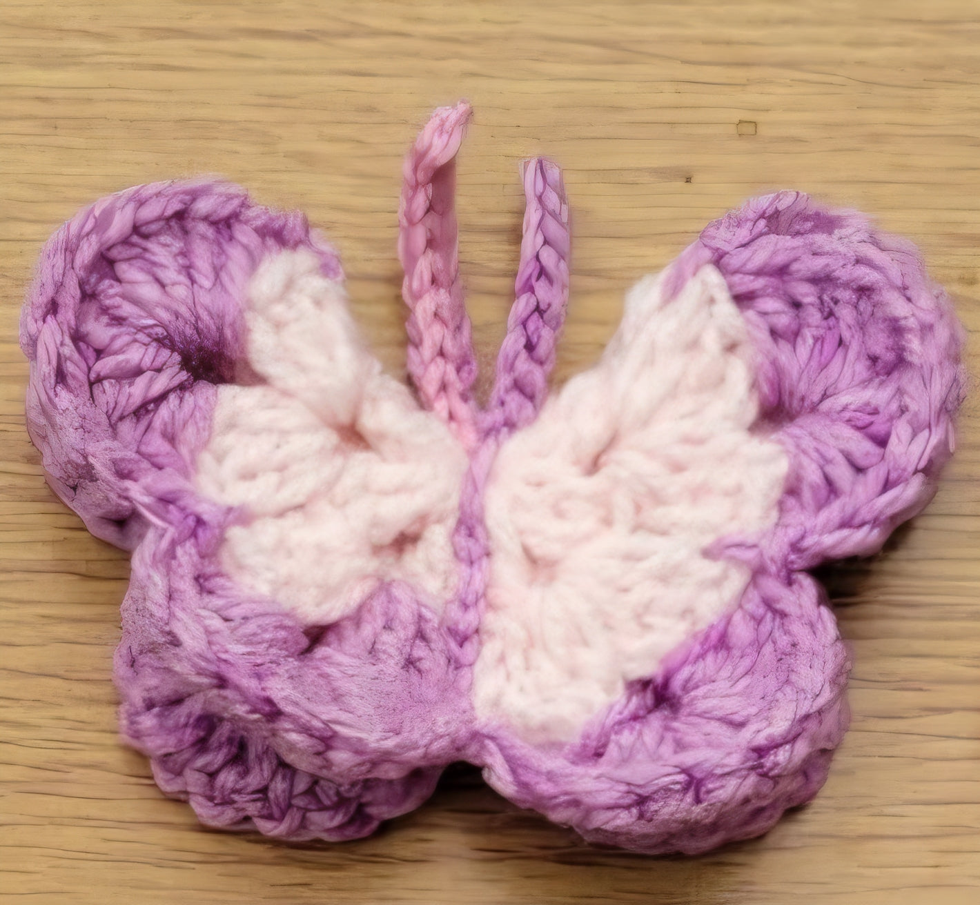 Crochet butterfly key chain